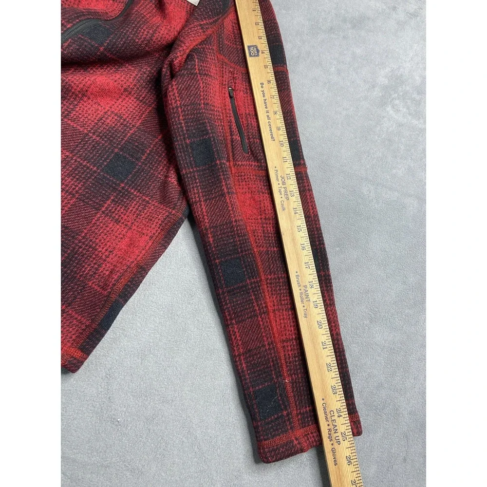Vintage The North‎ Face Pullover Sweater Large Red Plaid Brown Tag Gorpcore Hike